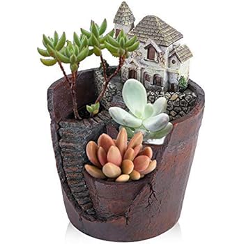 Vaso Da Fiori A Forma Di Scoiattolo Per Piante Grasse – Fioriera In Resina Con Foro Di Drenaggio, Decorazione Casa E Patio - 2