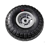 Mit Kugellager 2 Stück PU Rad 4.10-4/3.50-4 für Sackkarrenrad Vollgummi 260mm Nabellänge 54mm Schwarz