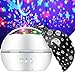 Produktbild EXTSUD Sternenhimmel Projektor Lampe Baby Nachtlicht 360° Rotierend Sternenprojektor mit 2 Projektionslampe Kappen und 8 Modi Licht, USB/Batterie Betrieben, Perfekt für Kinderzimmer Geschenk MEHRWEG