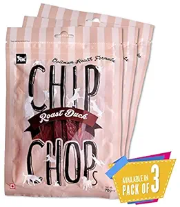 Chip Chops Dog Treat,210g(Roast Duck Strips) (Pack of 3)