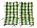 Produktbild Ambientehome 2er Set Polsterauflage für Klappstuhl, kariert grün, ca 90 x 40 x 8 cm, Kissen Sitzauflage
