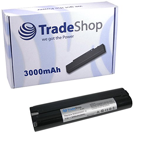 Hochleistungs Ni-MH Akku, 9,6V / 3000mAh für Makita 6092D, 6092DW, 6093D, 6093DW, 6094D, 6094DW, 6095D, 6095DQ, 6095DW, 6095DWBE, 6095DWDE, 6095DWE, 6095DWL-2, 6096D, 6096DW, 6096DWBE, 6096DWE, 6096DWLE