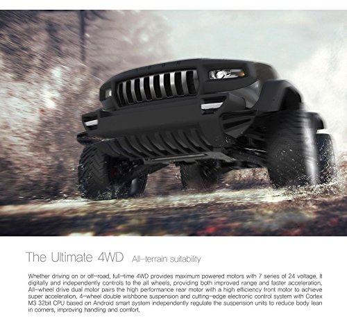 HENES BROON T870 Luxus Kinder Elektroauto schwarz mit Tablet PC 24 Volt Allrad