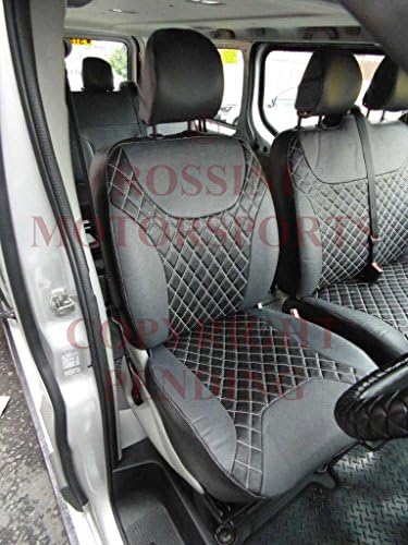 Seat Covers Rossini Diamond Stitch Grey and Black (1 Single + 1 Double)