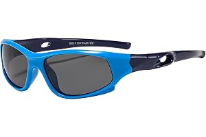 Suertree Barn polariserade solglasögon sport silikon solglasögon speglad lins UV-skydd utomhus golf cykling fiske vandringsglasögon unisex