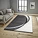 Produktbild Keymura Wohnzimmerteppich im Modernem Design PRADA Teppich mit Hoch-Tief Design Florhöhe 15 mm Farbe: Silber / Natur / Schwarz Größe: 200x290 cm