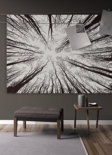 [Sale] Premium Quality Bohemian Mandala Fabric Forest Tapestry by VARANO – HD No-Fading Digital Printing – Clear Patterns &amp; Vivid Colors, Black and White
