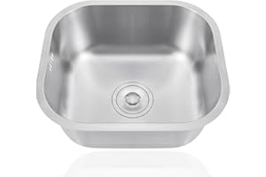 TRY-YEAN Edelstahl Küchenspüle SUS 304 Waschbecken 39x33cm, Einbauspüle mit Filter Kanalisation Küche Spüle Spülbecken