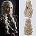 Price comparison product image Hair Women Girl's White Long Blonde Curly Queen Hair Halloween Cosplay Costume Wig a game of thrones