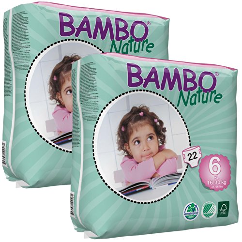 Bambo Nature Nappies TWIN Pack - XL (Size 6)