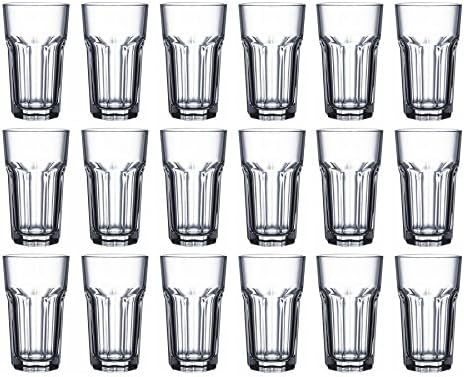 18 x Anchor Hocking 16oz 45cl New Orleans Cooler Tumbler Hi-Ball Glasses 16cm Tall Glasses Sure Guard Heavy Duty Glassware Drinks &amp; Dessert Sundae Glasses Ideal for domestic &amp; commercial environments. Available in multiple quantities.
