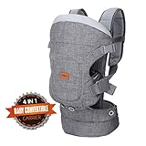 MATCC Porte Bébé Ergonomique 4 en 1 Porte-bébé Réglable, Ventral, Dorsal, Laisser Passer L'air Pour Nouveau-né et Petit Enfant, 3.5-15KG