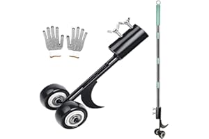 MiaoMa Weeding Tools for Garden,125cm Long Handled Weeder Without Kneeling,Hook Weeding Tool for Block Paving,Patio Weeder Tool Set with Wheels for Driveways,Sidewalks,Patios,Decks,Vegetable Garden