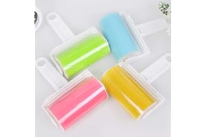 CAILIYA CAILI 4 UNIDS Lint Roller Reutilizable Portable Lint Roller 4 Colores Mini Lavable Lint Roller Trabajando En el Sofá Mascotas Ropa Alfombra