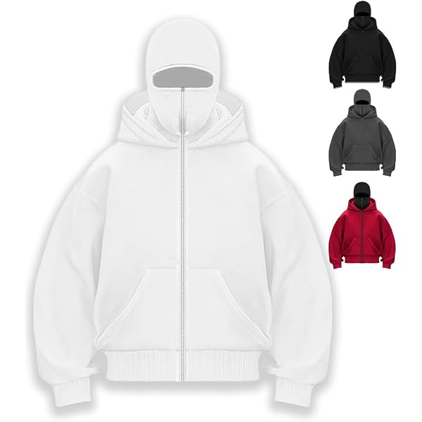 Generisch Felpa con cappuccio da uomo a 1/4 zip Ninja con