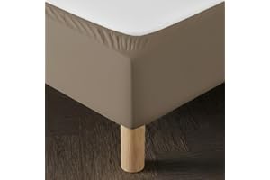 DAHLICA Betthusse 160x200 Taupe – Weicher und dehnbarer Stoff – Makelloses Erscheinungsbild