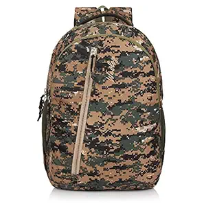 Wesley Army Print 16 inch 35 L Casual Waterproof Laptop Backpack/Office Bag/School Bag/College Bag//Unisex Travel Backpack (Green)