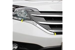 Kadore Chrome ABS Front Bumper Grille Trim Set for 2012-2014 Honda CR-V - Center Grill Insert Cover Molding (2-Piece)