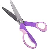 hollylife Stainless Steel Sewing Serrated Scissors 5 mm, Zig Zag Cutting, Professional Cutting Scissors Sewing Sewing 9.2" &hellip;