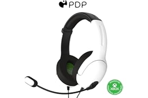 Pdp Gaming Lvl40 Stereo Casque avec Mic pour Xbox One, Series X|S - Pc, Ipad, Mac, laptop Compatible - Noise Cancelling Microphone, Lightweight, Soft Compourt Headphones, 3.5 Mm Jack - Blanc
