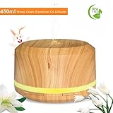 🎀[GARANTÍA DE SEGURIDAD]Nuestro grano de madera difusor aromaterapia no contiene BPA y cuenta con certificación CE, ROHS y FCC para uso comercial y doméstico. ¡Disfrute de aire limpio y fresco todos los días! Articulos 100% nuevos con 90 días de garantía de devolución de dinero y 1 año de garantía.