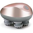 STAR WORK 3 In 1 Electric Scalp Massager | Portable Head Massager Electrical Handheld Head Scratcher for Body Massage, Hair Growth, and Stress Relax (ROSE GOLD)