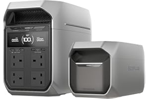 EF ECOFLOW EcoFlow DELTA 3 Plus Portable Power Station with Extra Battery, 2 kWh Capacity, Expandable Backup Power Supply for Camping, Home Emergencies and Motorhomes