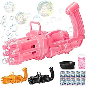 Bubble Gun for Kids Toys Big Size Automatic Bubble machne Gun Toy for Boys & Girls Gatling Electronic Water Gun for Kids (Random Color)