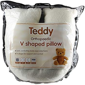 v shaped pillow teddy bear