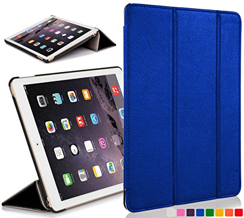 Forefront Cases® Apple iPad Air 1st Gen A1474 Leder Hülle Schutzhülle Tasche Smart Case Cover Stand - Rundum-Geräteschutz und intelligente Auto Schlaf / Wach Funktion