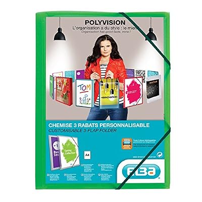 Elba Polyvision Chemise à élastique A4 Vert