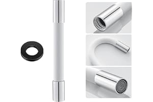 FGYZYP Tubo di prolunga universale per rubinetto, tubo di estensione schiumogeno girevole a 360°, flessibile regolabile per allungamento del rubinetto tubo in silicone per cucina, bagno, giardino
