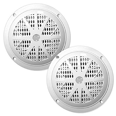 Pyle Paire d'enceintes / baffles Pyle 4" (10.16 cm) à double cône, et étanches. Idéal pour bateau, scooter de mer etc.