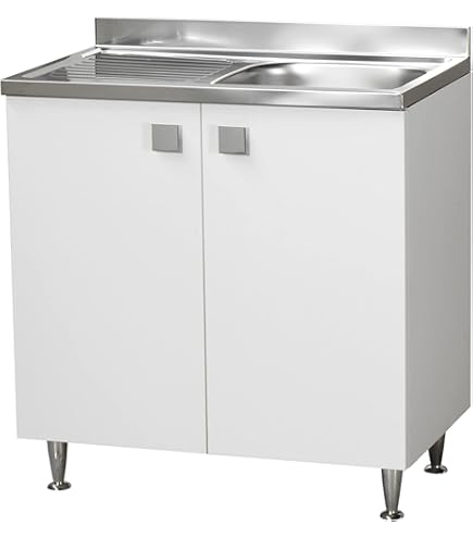 Mobile Cucina In Kit Senza Ante Sottolavello Per Cucina Alfredo Calandrelli Base Da Lavello D Appoggio Con Le Seguenti Misure L 80 Cm P 55 H 72 Colore Larice Bianco Spedizione In