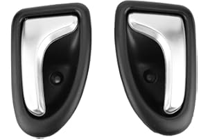 Akozon Manija de la Puerta Cubierta de la Manija de la Puerta del Interior del automóvil Recipiente para el CLIO SCENIC TRAFIC 8200915599(1 pair)