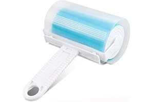 KKPW Rouleaux Brosse adhésive, Peluches Rouleau Lavable et réutilisable pour Brosse adhésive pour Poils d'animaux - Bleu