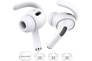 AHASTYLE 3 Paare AirPods Pro 2 Ohrpolster Ohrbügel Silikon Anti-Rutsch Ohrhörer-Abdeckungen【Nicht in den Ladekoffer Passen】 Kompatibel mit Apple AirPods Pro 2. Generation (Weiß)