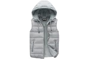 YOUTHUP Hombre Chaleco Acolchado con Capucha Ligero Chalecos Exteriores para Hombre Gilet de Invierno