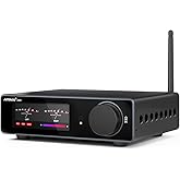 AIYIMA A80 TPA3255 300Wx2 Bluetooth DAC Amplifier, PFFB and Digital VU | ESS9038Q2M Class D 2.1 Hifi Stereo Amplifier for Hom