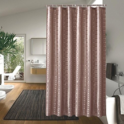 Polyester Cloth Hotel Bathroom Dedicated Waterproof Mildew Thickening Solid Color Champagne Simple Modern Style Shower Curtains 71inch x 71inch