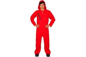 FIESTAS GUIRCA Disfraz Atracador Rojo - Mono Rojo con Capucha Adulto