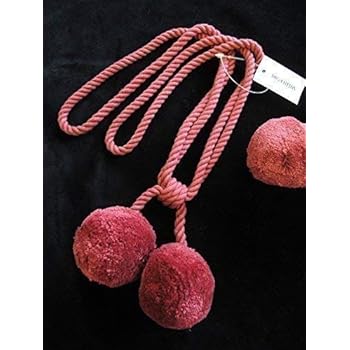 Sew Select Pink Pom Pom Curtain Tie Backs Per Pair Fabric