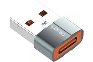 LDNIO LC150 USB-C Female to USB-A Male Adapter, Mini Plug & Play Converter, Fast Transmission, Aluminum Alloy Build – Gray