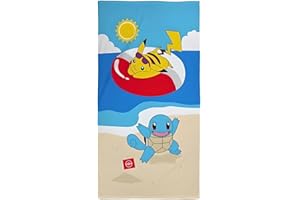 HALANTEX Serviette de Bain Pokémon 70 x 140 cm, 100% Coton