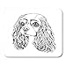 Produktbild AOHOT Mauspads Adorable Portrait of The Cavalier King Charles Spaniel Black and White Animal Mouse pad 9.5" x 7.9" for Notebooks,Desktop Computers Accessories Mini Office Supplies Mouse Mats