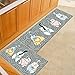 Produktbild WJSW 2 Stück Rutschfeste Küchenmatte, Rückseite aus Gummi Fußmatte Läufer Teppich Set, Flamingo Design (50 * 80 + 50 * 160cm),two5,40 * 60+40 * 120CM