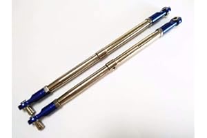 CRAZYRACER 45# Steel Steering Links Turnbuckle with Aluminum Ends - 2pcs Set for Traxxas 1/10 EREVO 2.0 E-Revo Revo Summit 5338R 5338A 8638 8646