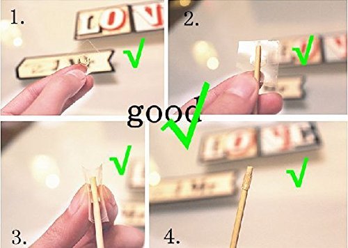 BizoeRade 10pcs Photo Booth Props Hochzeit Ideen Foto Minitafel Schilder mit Spieße Mini Tafeln Fotografie Props Hochzeit Dekorationen - 6