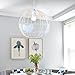 Produktbild Moderne zeitgenössische schicke Art, Eisen-Kugel-Form-Lampe E27 Deckenleuchte-Kronleuchter-hängende helle Befestigungs-Lampe ( Color : Bright white small 300mm )