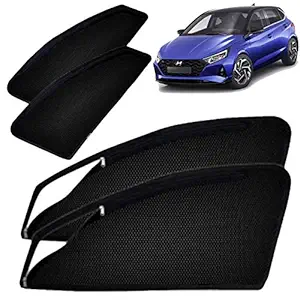 AUTOFACT Magnetic Window Sun Shades for New Hyundai Elite I20 2020 Zipper Magnetic Sunshades